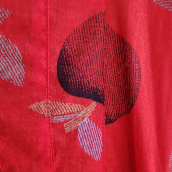 Urban Outfitters Lux Y2K Red Apple Print Teacher Dress S - Picture 4 of 11